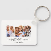 Papa niedliches, modernes Drehbuch-MultiFoto-Gesch Schlüsselanhänger (Vorderseite)