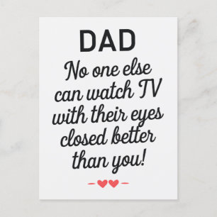 Papa, niemand anders kann fernsehen, während er di postkarte