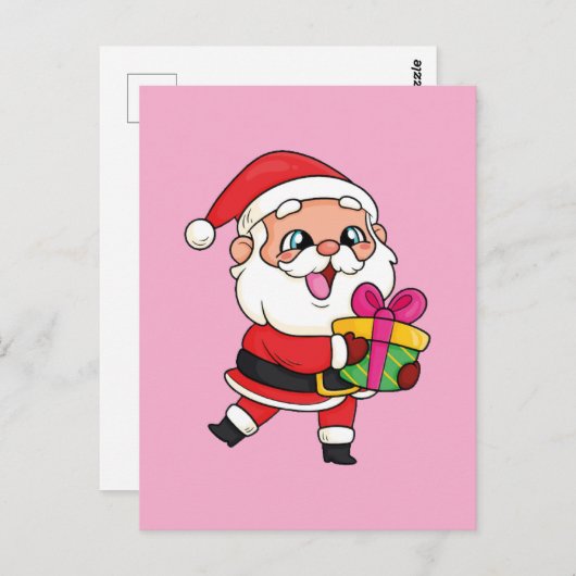 Papa noel postkarte (Vorne/Hinten)