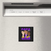 Papa of a Warrior Fibromyalgie Awareness Sonnenblu Magnet (In Situ (Geschirrspüler))