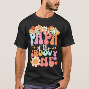 Papa of Groovy One Matching Family 1St Birthday Pa T-Shirt