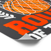 Papa Of Rookie 1st Basketball Bday Theme Matching  Poster (Ecke)