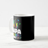 Papa Of The Birthday Boy Autism Awareness Support  Kaffeetasse (Vorderseite Links)
