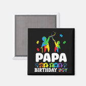 Papa Of The Birthday Boy Autism Awareness Support  Magnet (Vorderseite/Rückseite)