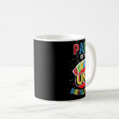 Papa of the Birthday Boy Uno Game B-day Family Par Kaffeetasse (VorderseiteRechts)