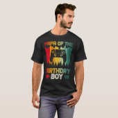 Papa of the Birthday Boy Video Game Retro B Day Fa T-Shirt (Vorne ganz)