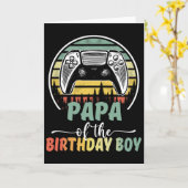 Papa of the Birthday Boy Video Gamer Matching Fami Karte (Gelbe Blume)