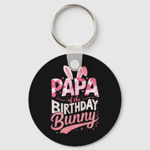 Papa of the Birthday Bunny Family Matching Party S Schlüsselanhänger