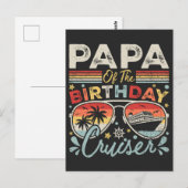 Papa of the Birthday Cruiser Postkarte (Vorne/Hinten)