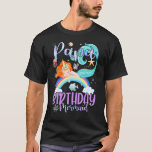 Papa of the Birthday Girls Mermaid Magic Family T-Shirt