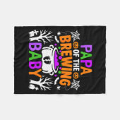 Papa Of The Brewing Baby Halloween Costume Fleecedecke (Vorderseite (Horizontal))