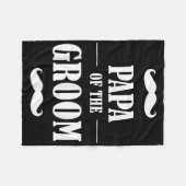 Papa of the Groom T Shirt Funny Wedding Bachelor P Fleecedecke (Vorderseite (Horizontal))