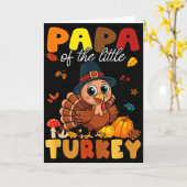 Papa Of The Little Turkey Thanksgiving Baby Shower Karte (Gelbe Blume)