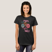 Papa of the Sweet Acht Donut Birthday Party T T-Shirt (Vorne ganz)