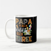 Papa Of The Wild And Three 3rd Birthday Boy Safari Kaffeetasse (Links)