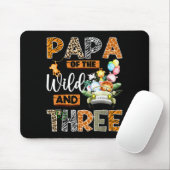 Papa Of The Wild And Three 3rd Birthday Boy Safari Mousepad (Mit Mouse)