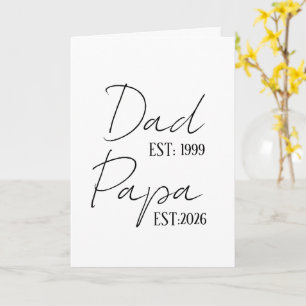 Papa & Opa EST Personalisiert Neues Opa-Geschenk Karte