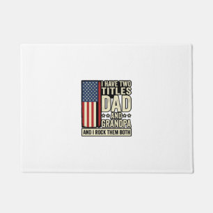 Papa Opa Vintage Patriotisches Familien-Shirt Desi Fußmatte