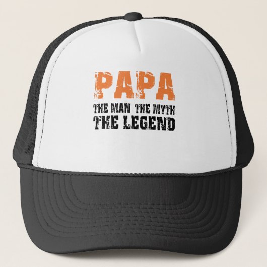 Papa (Orange) Truckerkappe (Vorderseite)
