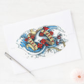 Papa Ovaler Aufkleber (Umschlag)