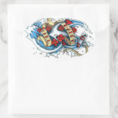 Papa Ovaler Aufkleber (Tasche)