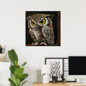 Papa Owl, Vogel Wise Feathers Poster (Heimbüro)