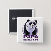 Papa Panda Bear Button (Vorne & Hinten)