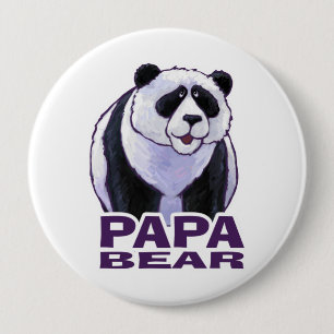 Papa Panda Bear Button