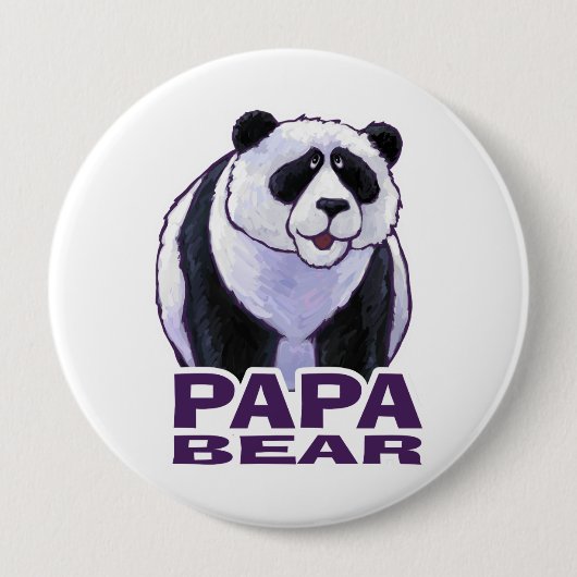 Papa Panda Bear Button (Vorderseite)