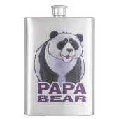 Papa Panda Bear Flachmann (Vorderseite)