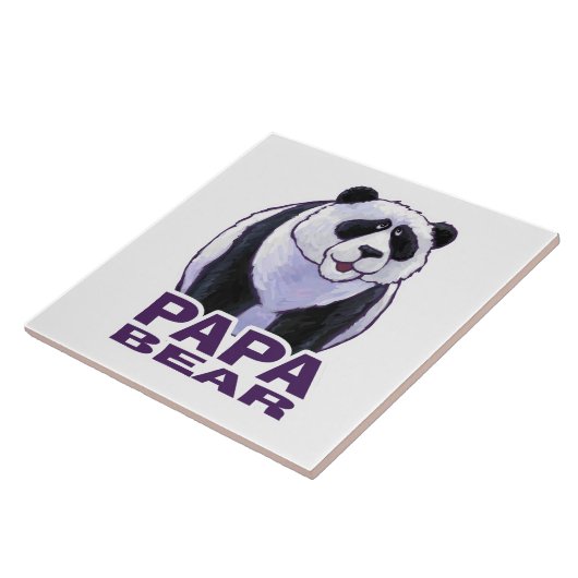 Papa Panda Bear Fliese (Seite)