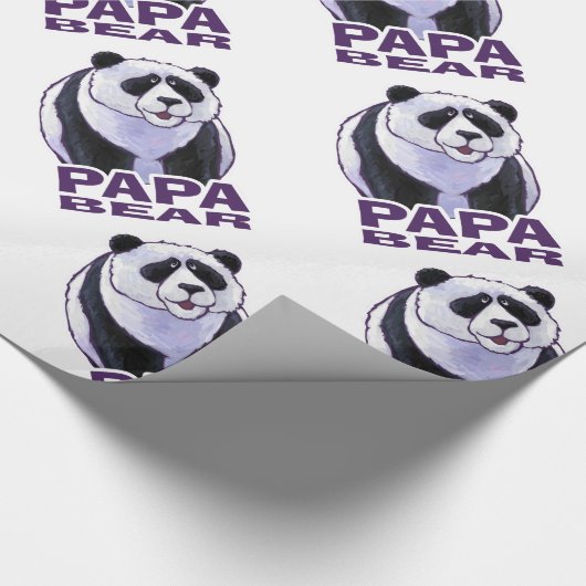 Papa Panda Bear Geschenkpapier (Ecke)