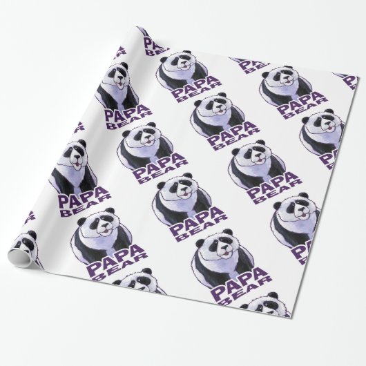 Papa Panda Bear Geschenkpapier (Ungerollt)