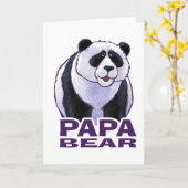 Papa Panda Bear Karte (Gelbe Blume)