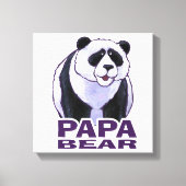 Papa Panda Bear Leinwanddruck (Vorderseite)