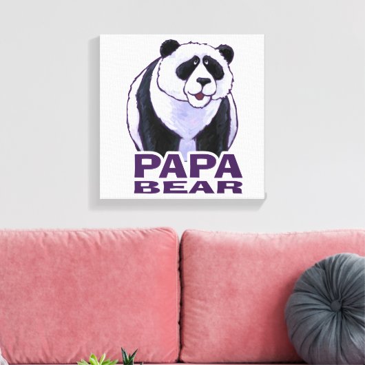 Papa Panda Bear Leinwanddruck (Insitu (Wohnzimmer))