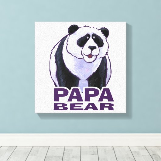 Papa Panda Bear Leinwanddruck (Insitu (Holzboden))