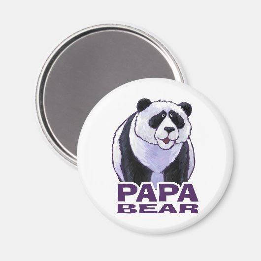 Papa Panda Bear Magnet (Vorderseite/Rückseite)