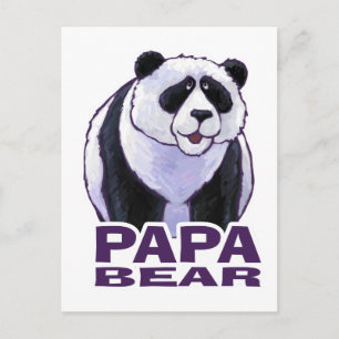 Papa Panda Bear Postkarte