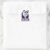 Papa Panda Bear Quadratischer Aufkleber (Tasche)