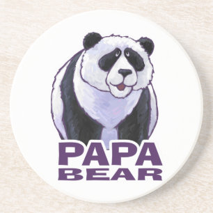 Papa Panda Bear Sandstein Untersetzer