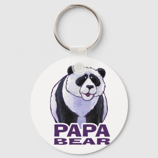 Papa Panda Bear Schlüsselanhänger (Vorderseite)