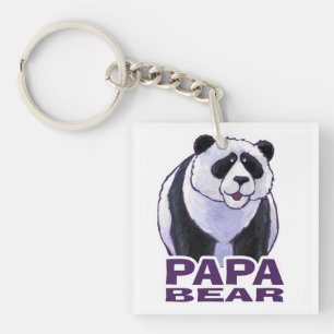 Papa Panda Bear Schlüsselanhänger