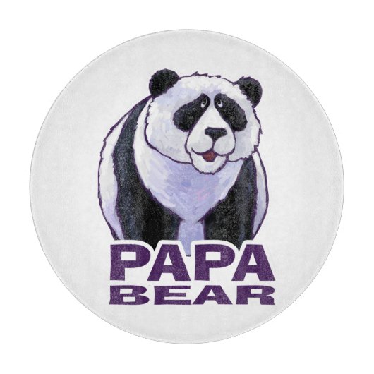 Papa Panda Bear Schneidebrett (Vorderseite)