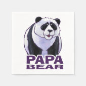 Papa Panda Bear Serviette (Vorderseite)