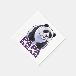 Papa Panda Bear Serviette