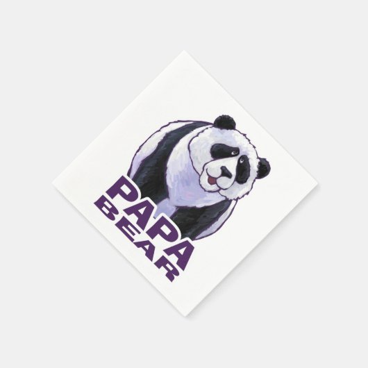 Papa Panda Bear Serviette (Ecke)