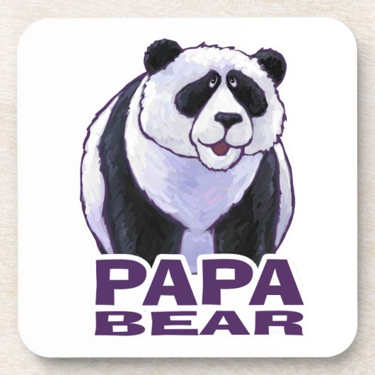 Papa Panda Bear Untersetzer (Vorderseite)