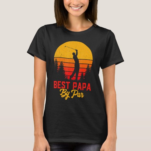 Papa Par Golf Liebe T-Shirt (Vorderseite)