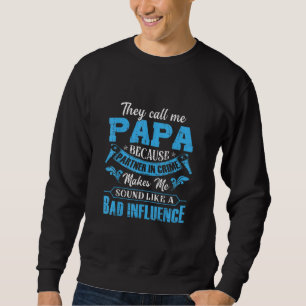 Papa Partner in Crime Shirt, Funny Opa Geschenke Sweatshirt